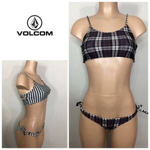 New. Volcom plaid and check bikini. Small. Retails $149
